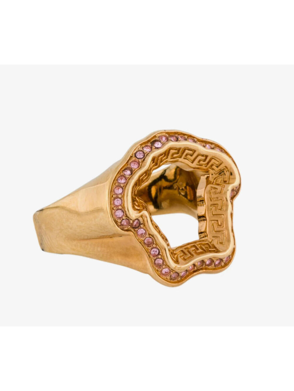 Versace Crystal 'La Medusa' Curve Cocktail Ring, Brand New, $325 Retail, J93